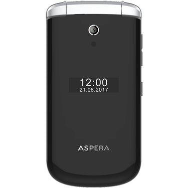 Aspera F28 3G Flip Seniors Phone - Black (Australian Stock)